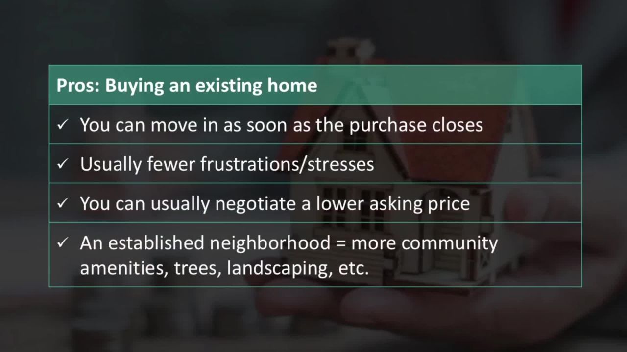 Miami Mortgage Loan Advisor reveals Pros and cons for buying an existing house vs building new…